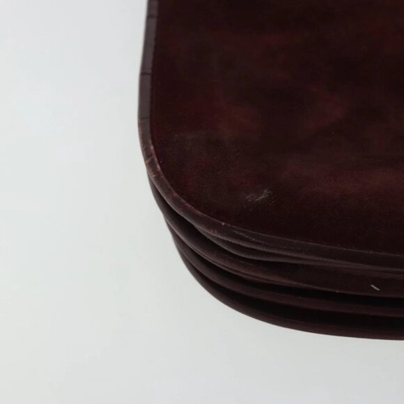 CARTIER Shoulder Bag Suede Red Gold Auth bs19206 - Picture 4 of 16